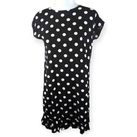 POPSUGAR BLACK AND WHITE POLKA-DOT DRESS SZ.XS EUC. - Picture 1 of 4